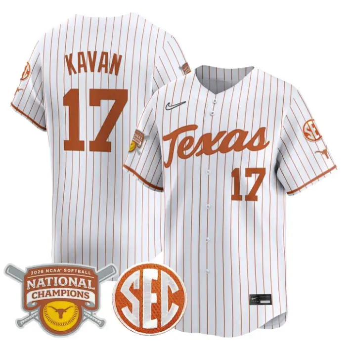 Teagan Kavan Jersey #17 Texas Longhorns 2026 Champions Stitched by My Store