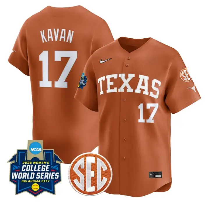 Teagan Kavan Jersey #17 Texas Softball 2026 World Series Stitched by My Store