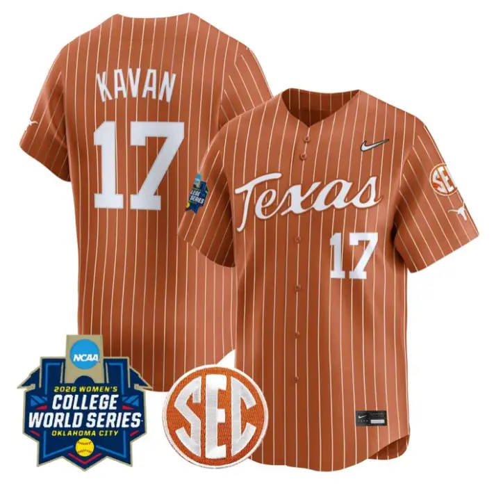 Teagan Kavan Jersey #17 Texas Softball 2026 World Series Stitched by My Store