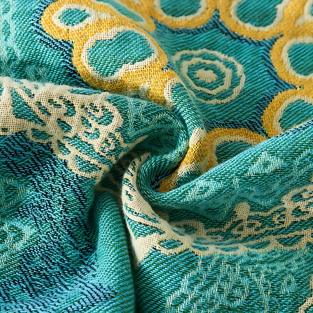 Teal Mandala Cotton Four-Season Blanket by Casa & Beyond