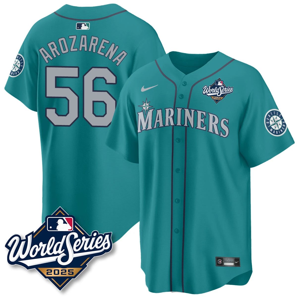 Seattle Mariners 2025 World Series Jersey - All Stitched by Seattle Mariners