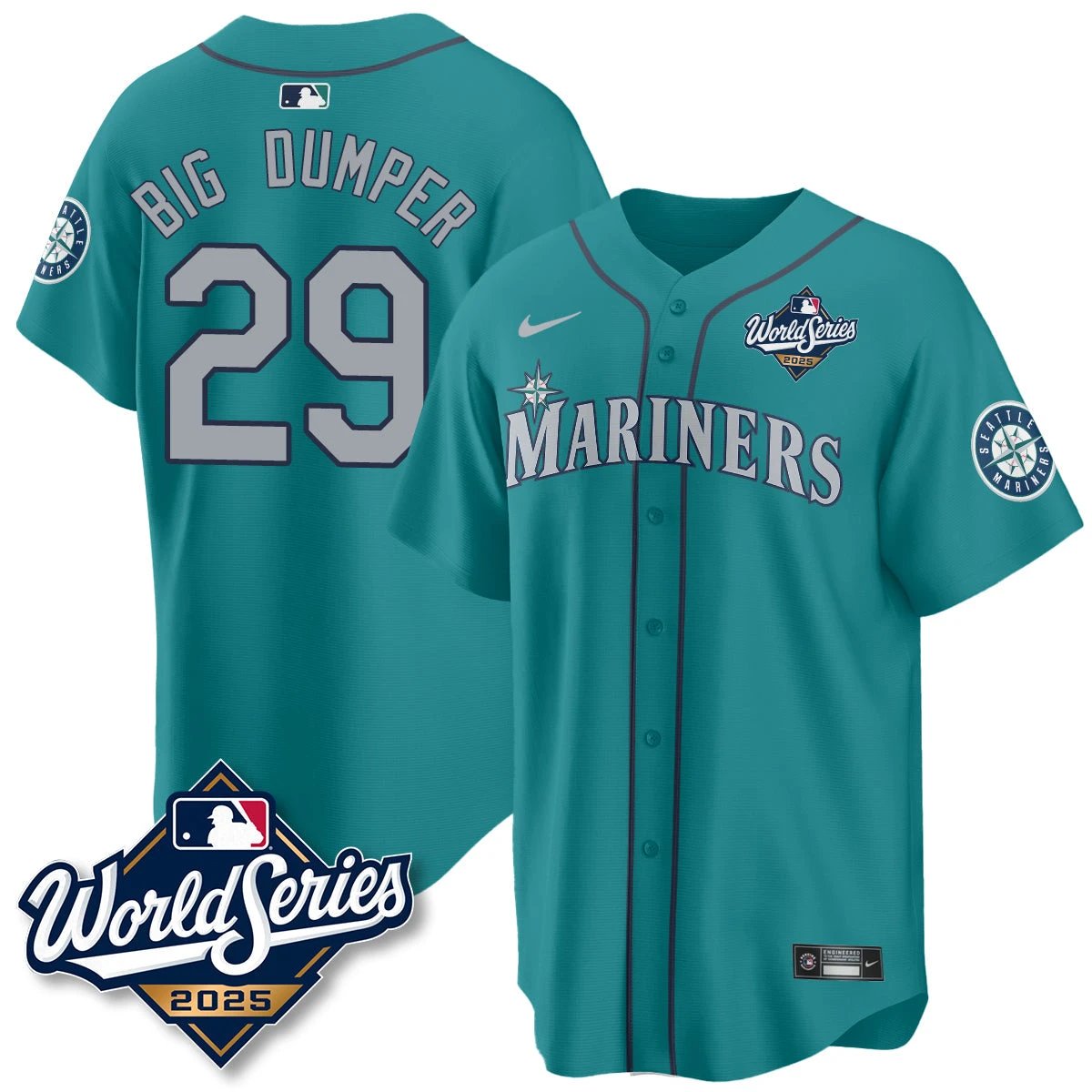 Seattle Mariners 2025 World Series Jersey - All Stitched by Seattle Mariners