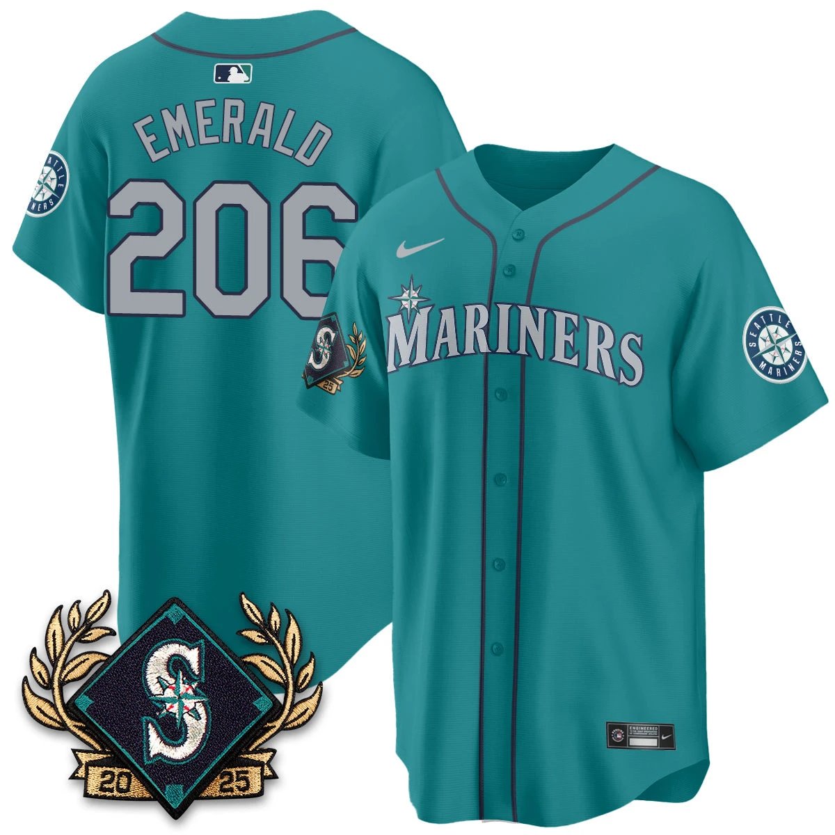 Seattle Mariners 2025 Series Champions Jersey - All Stitched by Seattle Mariners