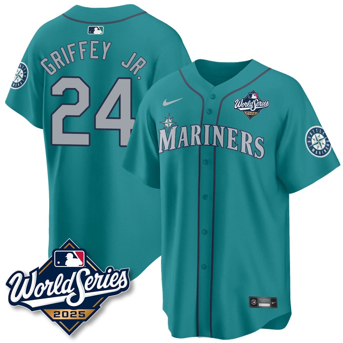 Seattle Mariners 2025 World Series Jersey - All Stitched by Seattle Mariners