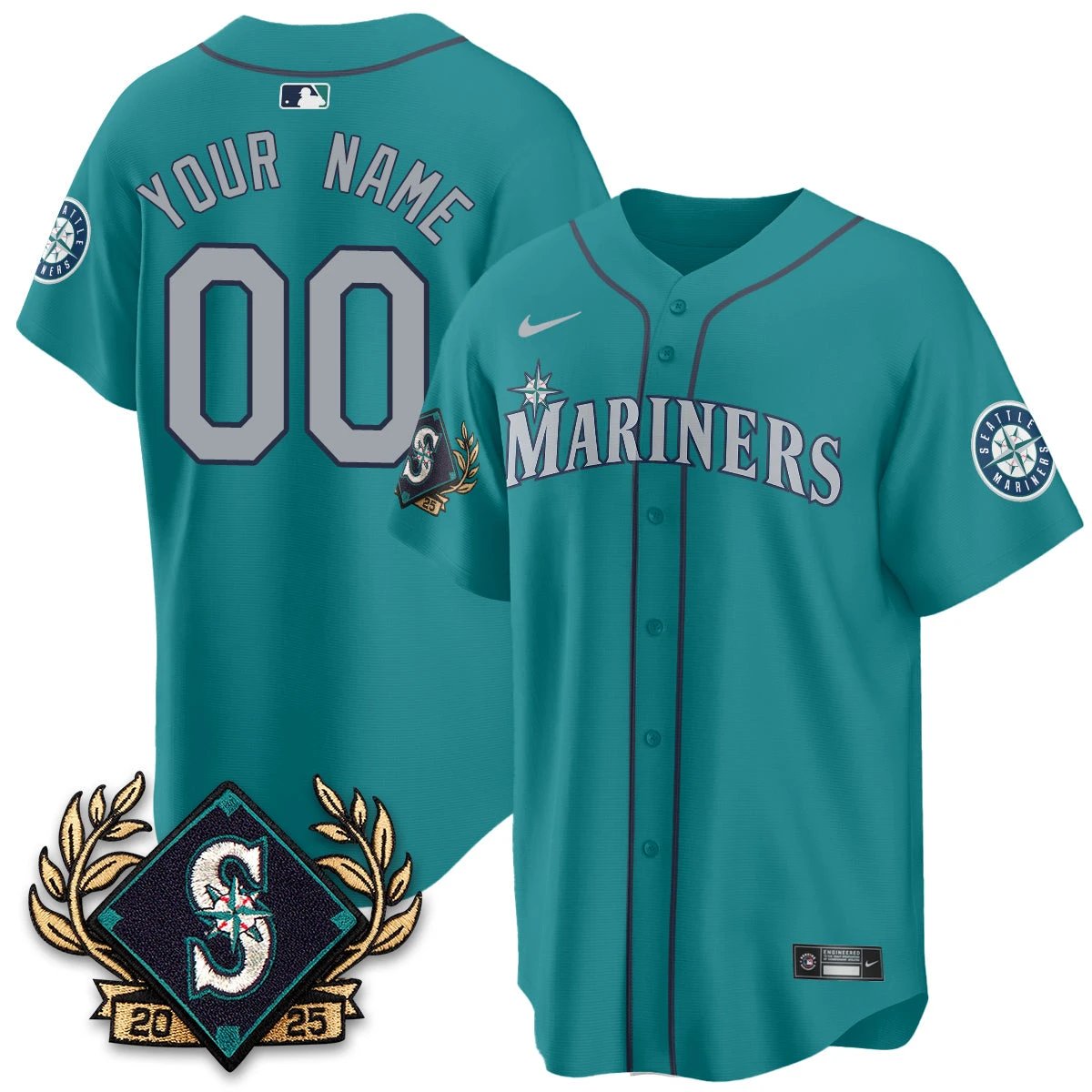 Seattle Mariners 2025 Series Champions Jersey - All Stitched by Seattle Mariners