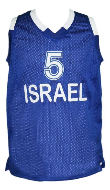 Team Israel Basketball Jersey #5 New Sewn Blue by My store basketball