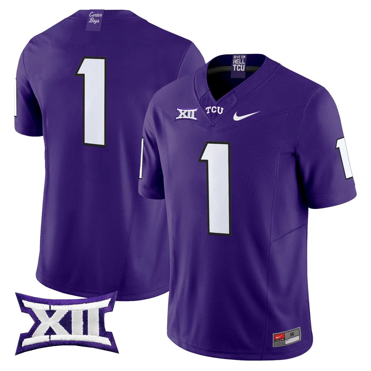 Team Jersey #1 TCU Horned Frogs 2025 Vapor Limited Stitched Purple by My Store NCAA Football Jerseys