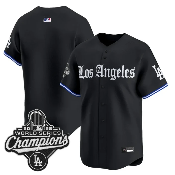 Team Jersey Blank Los Angeles Dodgers Gothic Edition Premier Stitched by My Store