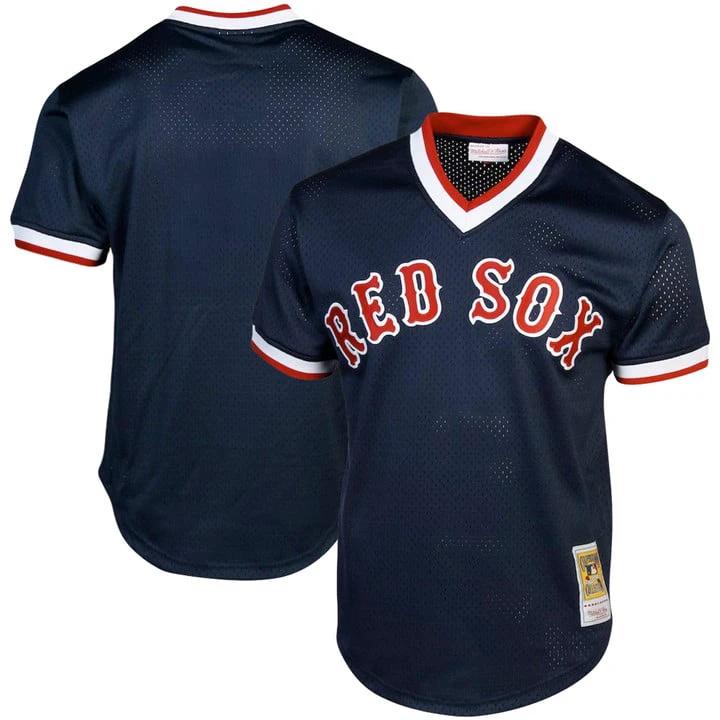 Team Jersey Boston Red Sox Throwback Cooperstown Collection Stitched Navy by Baseball Jerseys 7
