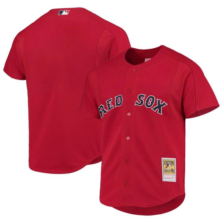 Team Jersey Boston Red Sox Throwback Cooperstown Collection Stitched Red by Baseball Jerseys 7