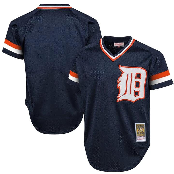 Team Jersey Detroit Tigers Throwback Cooperstown Collection Stitched Navy by Baseball Jerseys 7