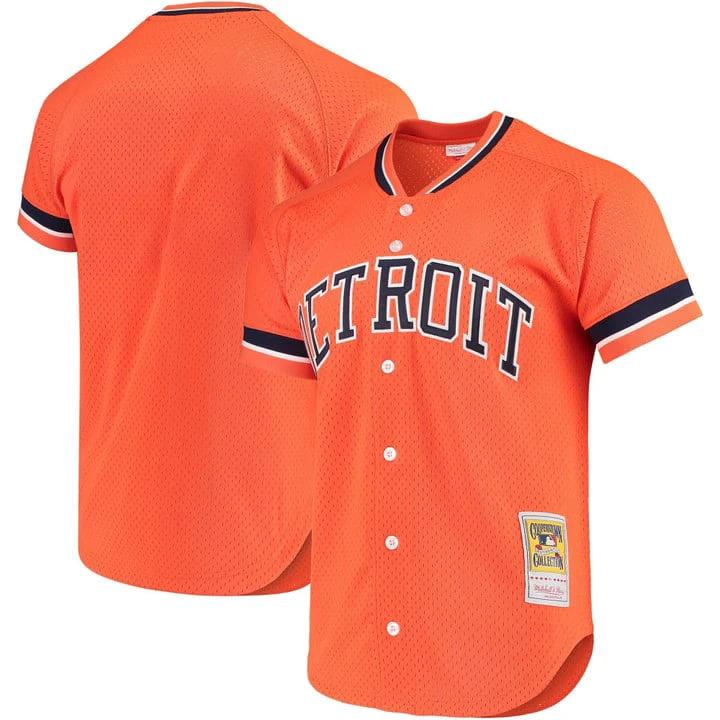 Team Jersey Detroit Tigers Throwback Cooperstown Collection Stitched Orange by Baseball Jerseys 7