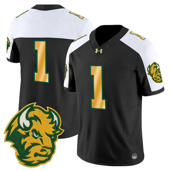 Team Jersey #1 North Dakota State Bison Vapor Limited Stitched Black Aler by My Store NCAA Football Jerseys