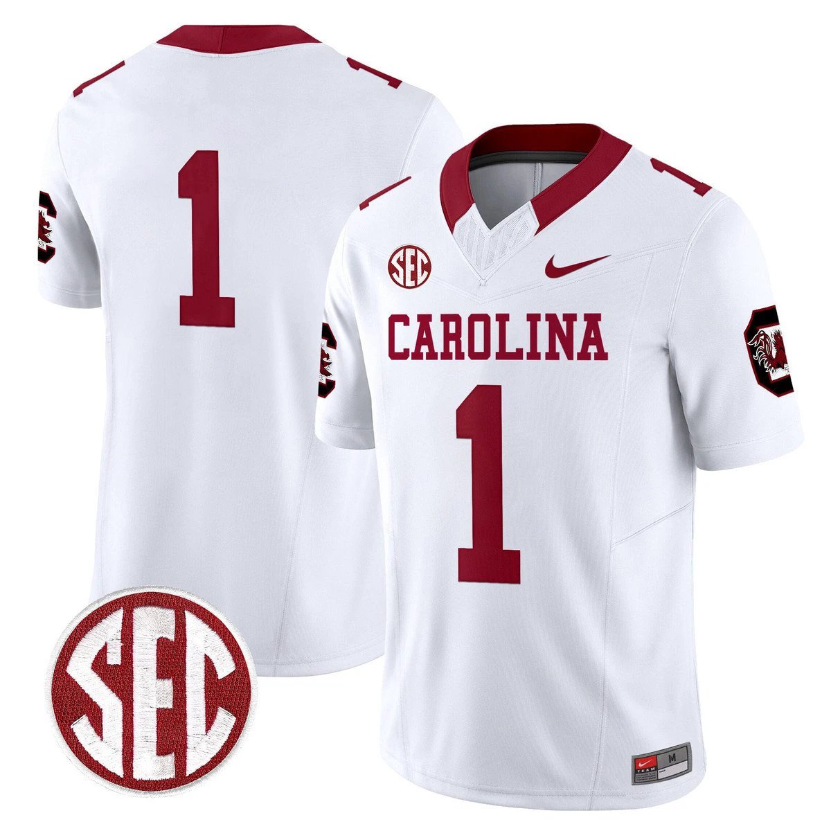 Team Jersey #1 Carolina 1980 Throwback Rebrand 2026 Stitched White by My Store NCAA Football Jerseys