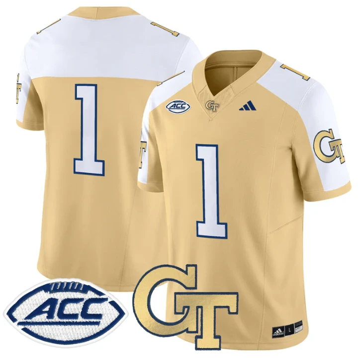 Team Jersey #1 Georgia Tech Yellow Jackets 2025 Limited Stitched Gold Alternate by NCAA Football Jersey
