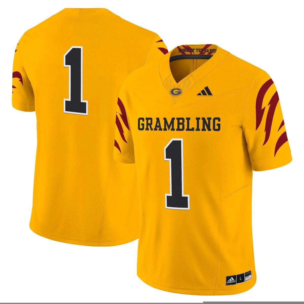 Team Jersey #1 Grambling Tigers 2025 Vapor Limited Stitched Gold by My Store NCAA Football Jerseys