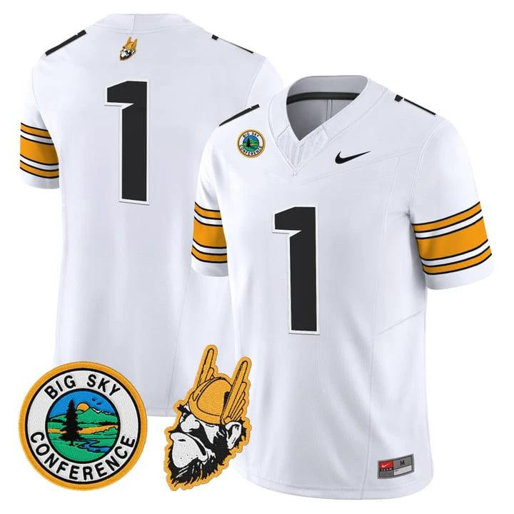 Team Jersey #1 Idaho Vandals 1975 Throwback Vapor Limited Stitched White by My Store NCAA Football Jerseys
