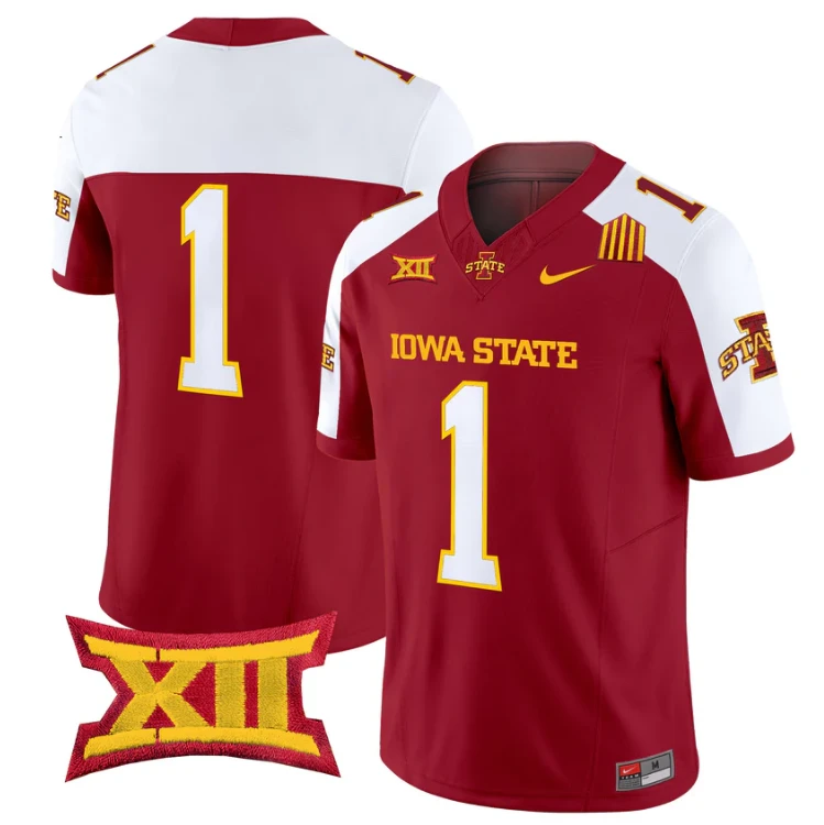 Team Jersey #1 Iowa State Cyclones 2025 Vapor Limited Stitched Cardinal Alter by My Store NCAA Football Jerseys