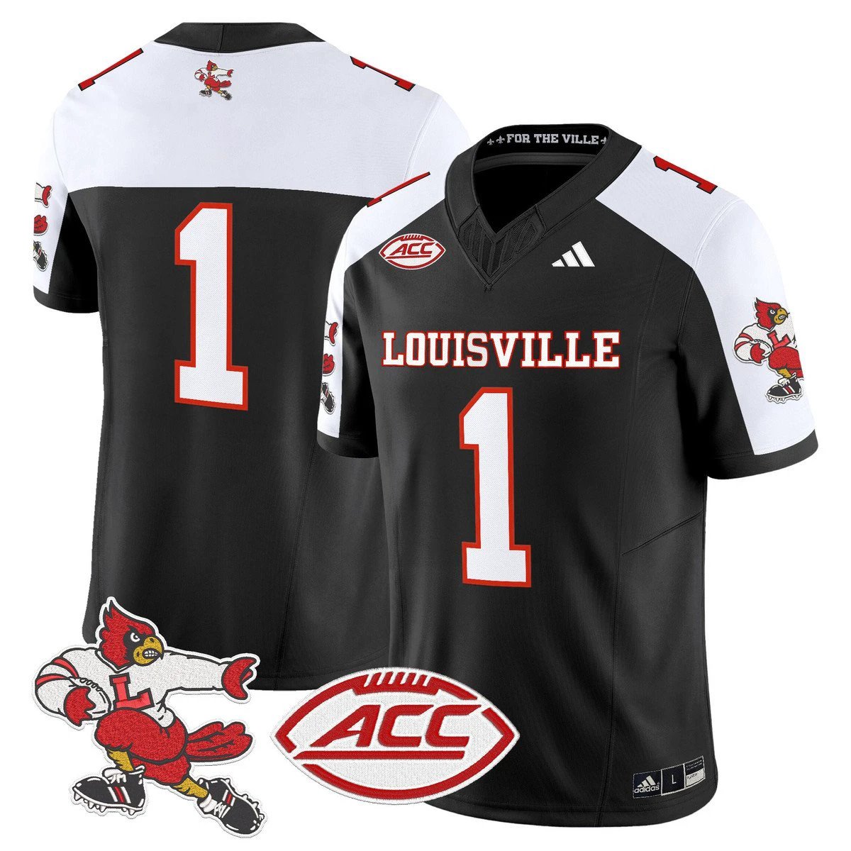Team Jersey #1 Louisville Cardinals 1980s Throwback Limited Stitched Black Alter by My Store NCAA Football Jerseys