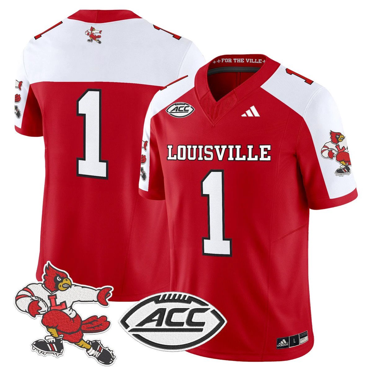 Team Jersey #1 Louisville Cardinals 1980s Throwback Limited Stitched Red Alter by My Store NCAA Football Jerseys