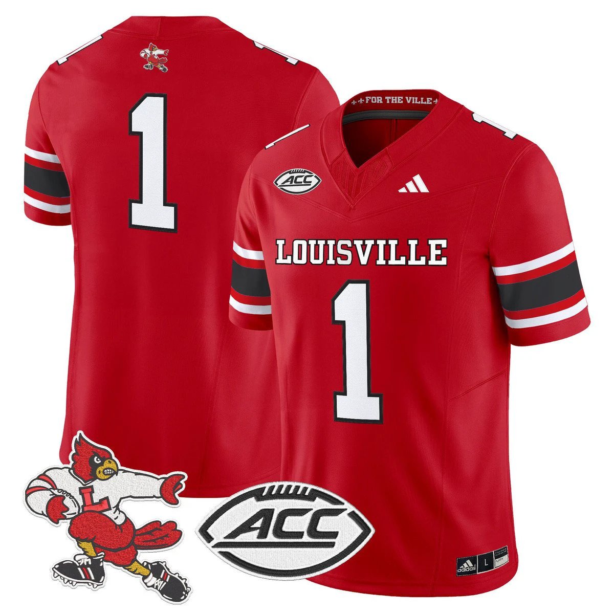 Team Jersey #1 Louisville Cardinals 1980s Throwback Limited Stitched Red by My Store NCAA Football Jerseys