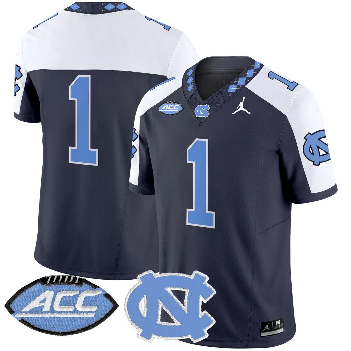 Team Jersey #1 North Carolina Tar Heels 2025 Vapor Limited Stitched Navy Alter by My Store NCAA Football Jerseys