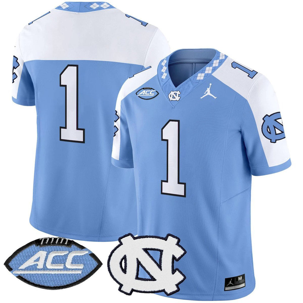 Team Jersey #1 North Carolina Tar Heels 2025 Vapor Limited Stitched Blue ALter by My Store NCAA Football Jerseys