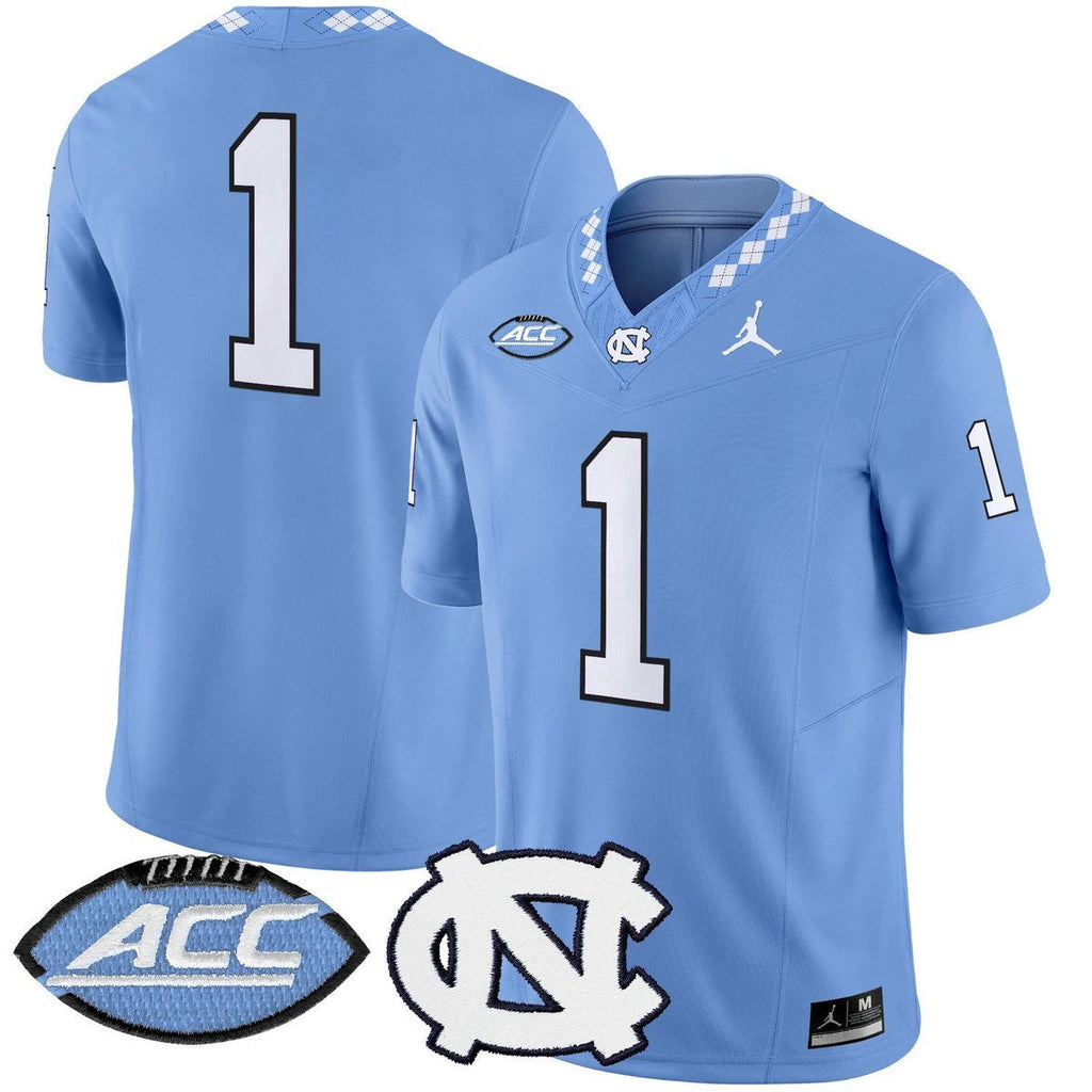 Team Jersey #1 North Carolina Tar Heels 2025 Vapor Limited Stitched Blue by My Store NCAA Football Jerseys