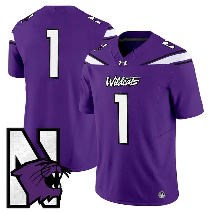 Team Jersey #1 Northwestern Wildcats Honoring 95 Vapor Stitched Purple by NCAA Football Jersey