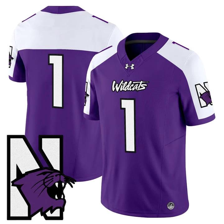 Team Jersey #1 Northwestern Wildcats Honoring 95 Vapor Stitched Purple Alternate by NCAA Football Jersey
