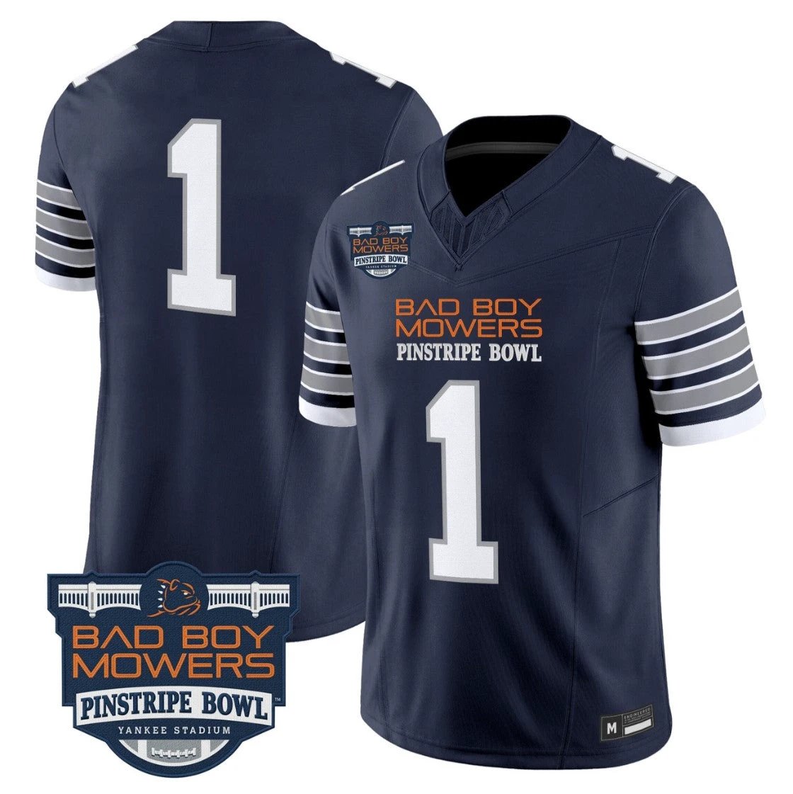 Team Jersey #1 Penn State 2025 Pinstripe Bowl Vapor Limited Stitched Navy by NCAA Football Jersey