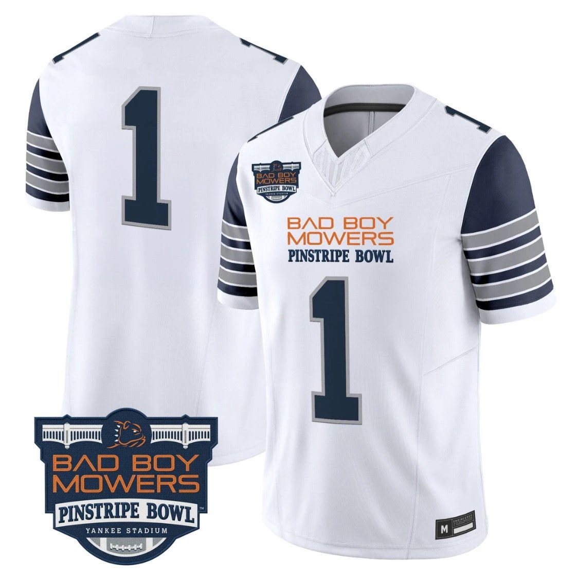 Team Jersey #1 Penn State 2025 Pinstripe Bowl Vapor Limited Stitched White by NCAA Football Jersey