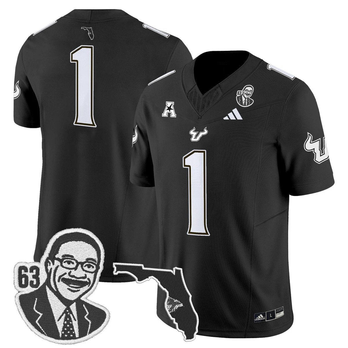 Team Jersey #1 South Florida Bulls Lee Roy Selmon Legacy Stitched Black by My Store NCAA Football Jerseys