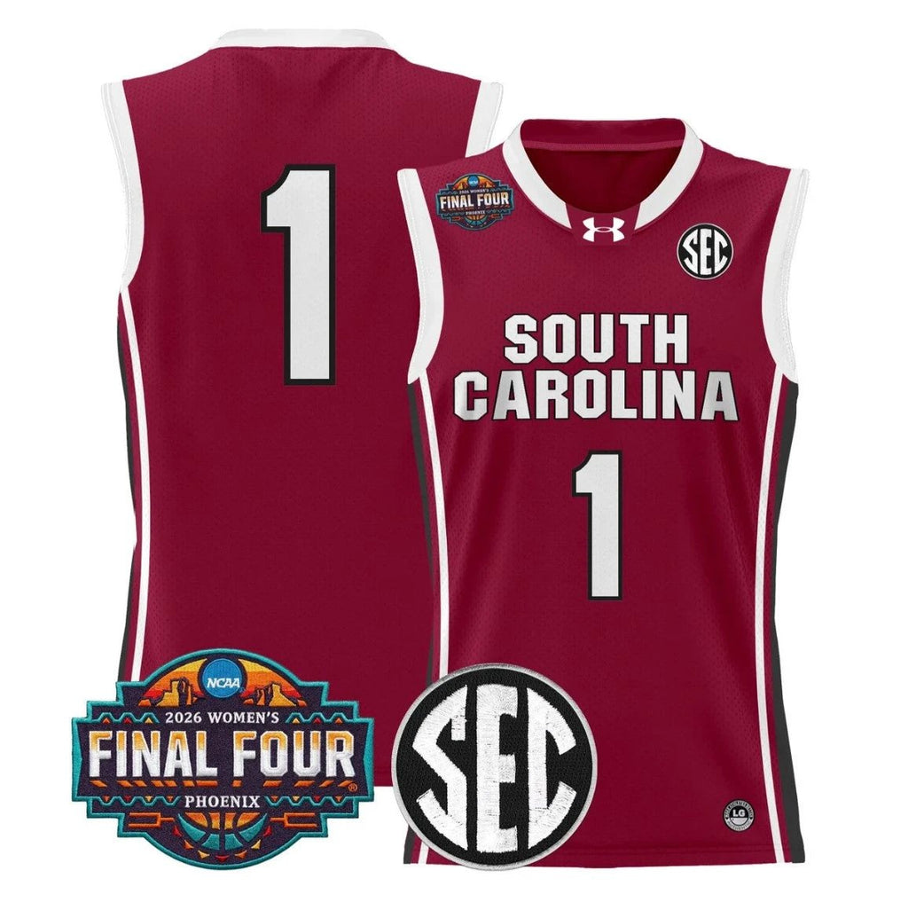 Team Jersey #1 South Carolina 2026 Final Four Basketball Stitched Garnet by My store basketball