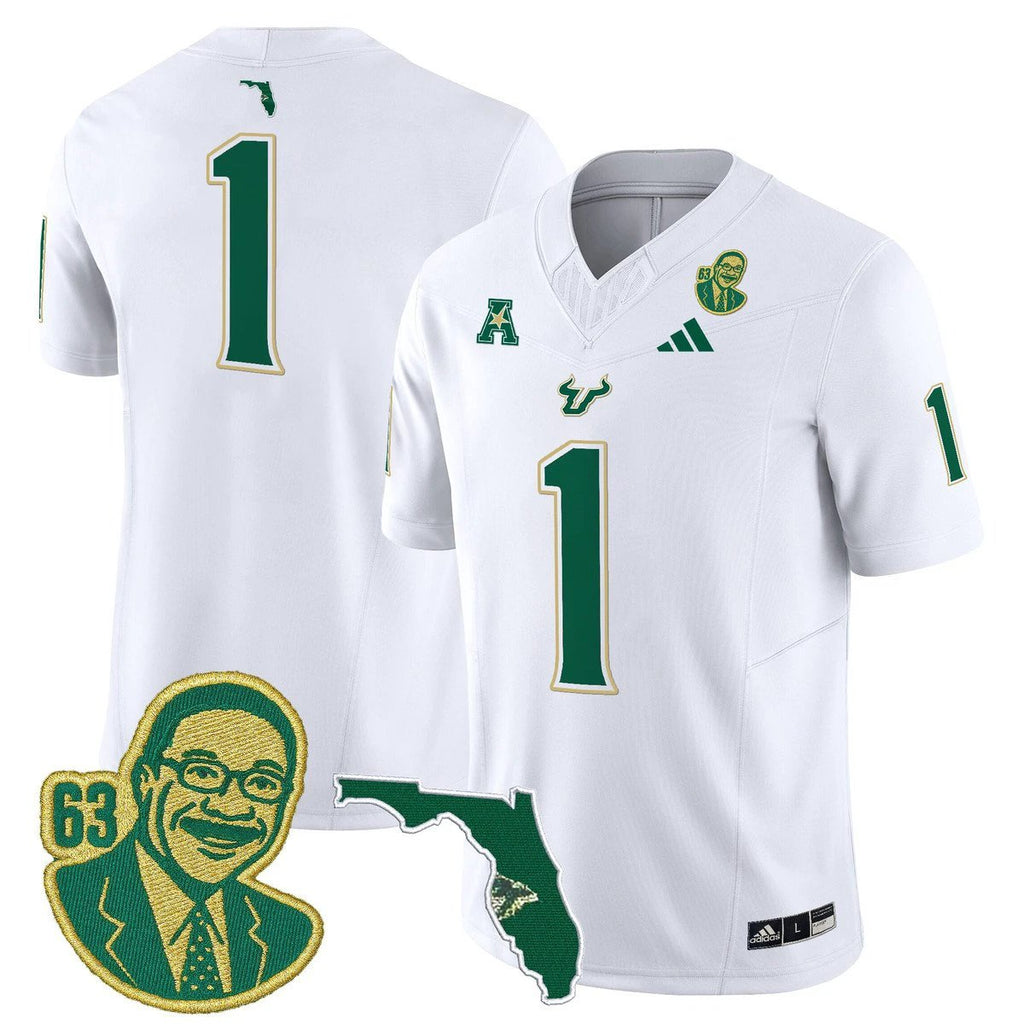 Team Jersey #1 South Florida Bulls Lee Roy Selmon Legacy Stitched White by My Store NCAA Football Jerseys