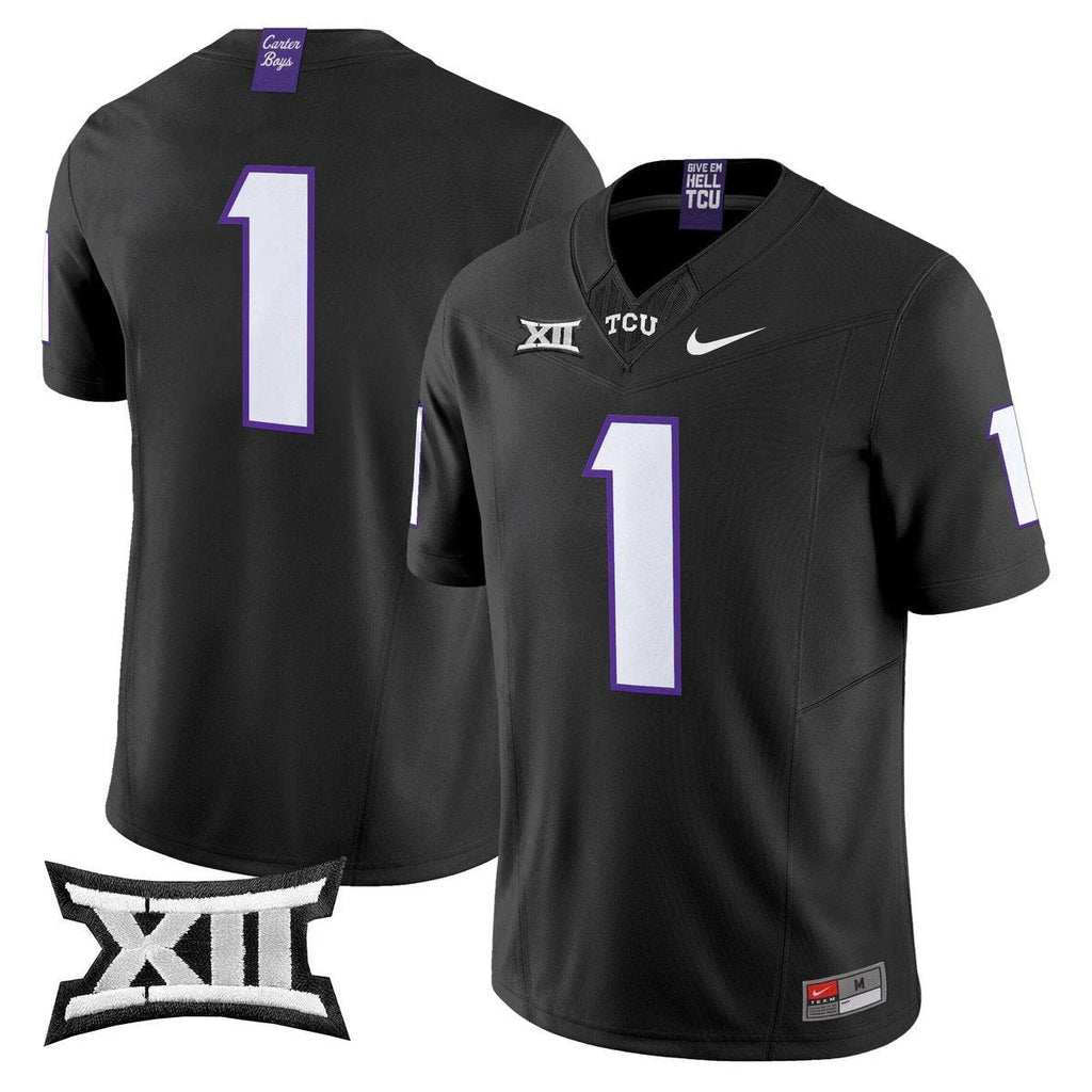 Team Jersey #1 TCU Horned Frogs 2025 Vapor Limited Stitched Black by My Store NCAA Football Jerseys