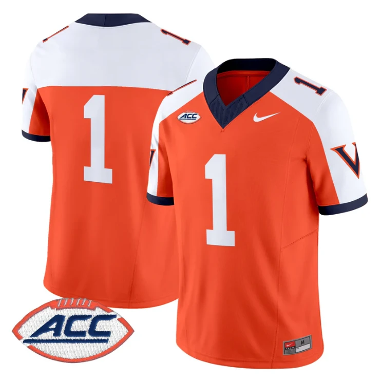 Team Jersey #1 Virginia Cavaliers 1995 Throwbacks Limited Stitched Orange Alternate by NCAA Football Jersey