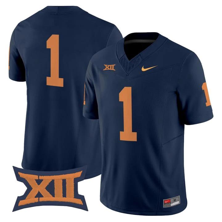 Team Jersey #1 West Virginia Mountaineers 1965 Throwback Vapor Limited Stitched by My Store NCAA Football Jerseys