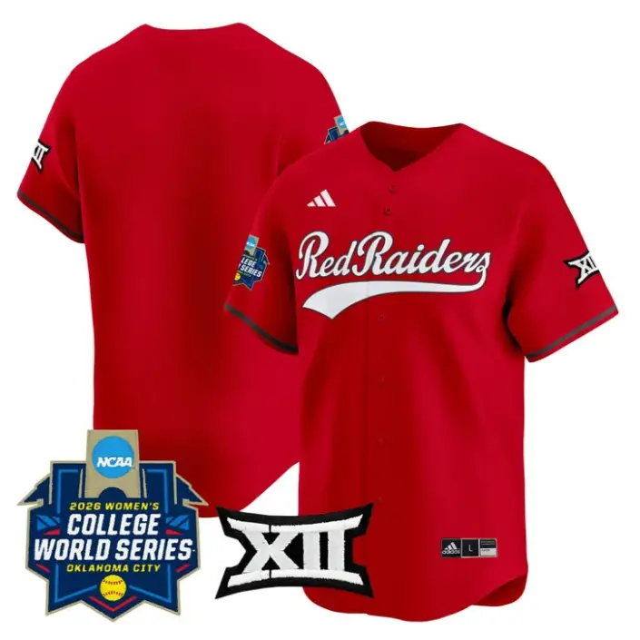 TeamJersey Blank Red Raiders Softball 2026 World Series (WCWS) Stitched by My Store