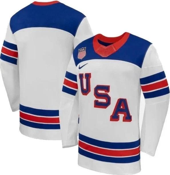Team USA Winter Olympics 2026 Hockey Jersey White All STITCHED by Hockey David