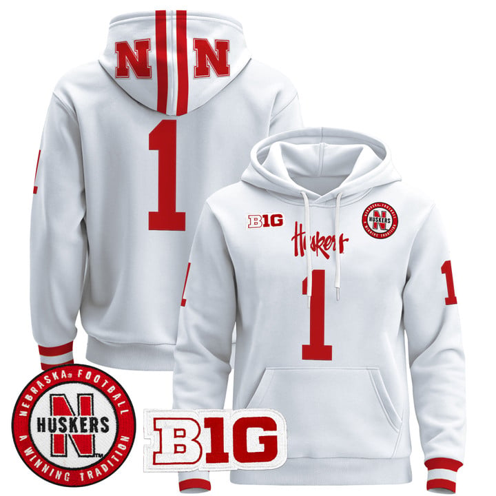 Team Hoodie Nebraska Cornhuskers 2025 Premium Pullover Stitched by Hoodie Pullover