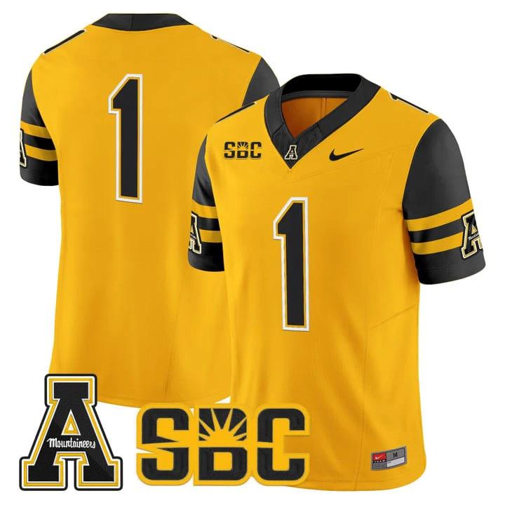 Team Jersey #1 App State Mountaineers 2025 Vapor Limited Stitched by My Store NCAA Football Jerseys