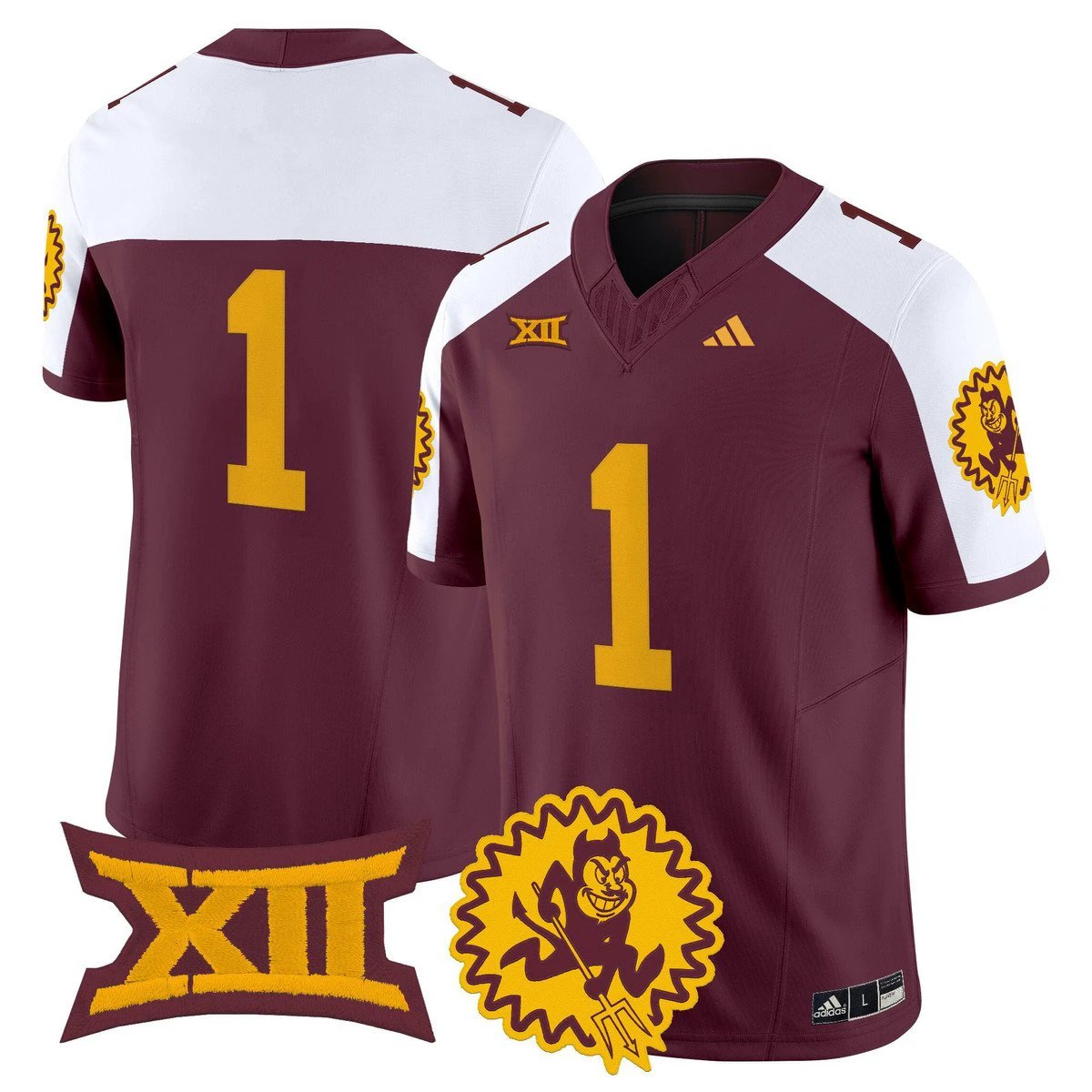 Team Jersey #1 Arizona State Sun Devils 1975 Throwback Vapor Stitched by My Store NCAA Football Jerseys