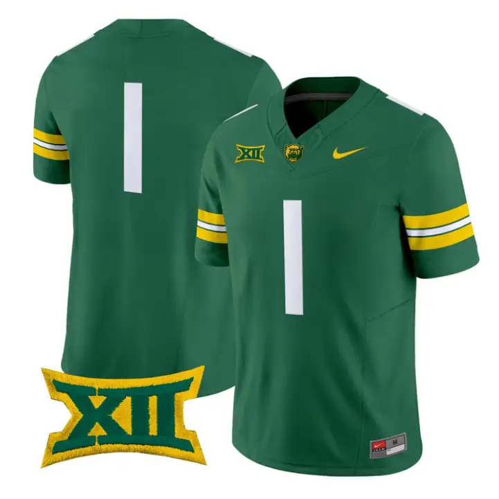 Team Jersey #1 Baylor Bears 2026 Vapor Limited Stitched by My Store NCAA Football Jerseys