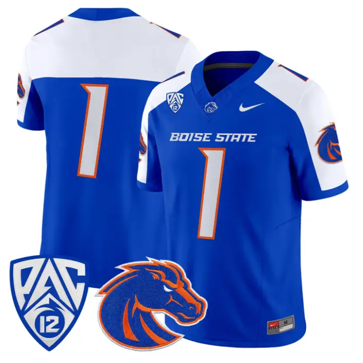 Team Jersey #1 Boise State Broncos 2026 Vapor Limited Stitched by My Store NCAA Football Jerseys
