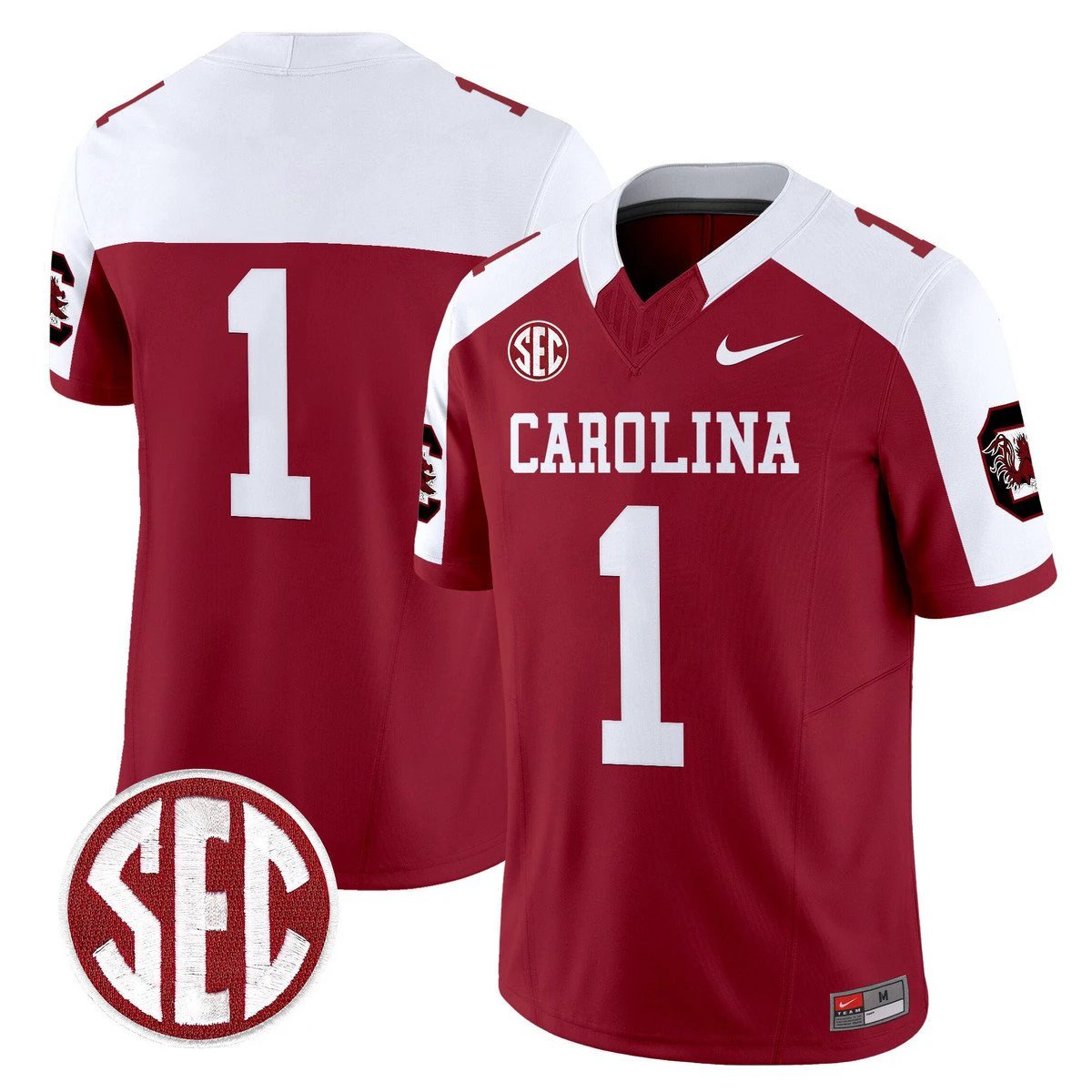 Team Jersey #1 Carolina 1980 Throwback Rebrand 2026 Stitched by My Store NCAA Football Jerseys