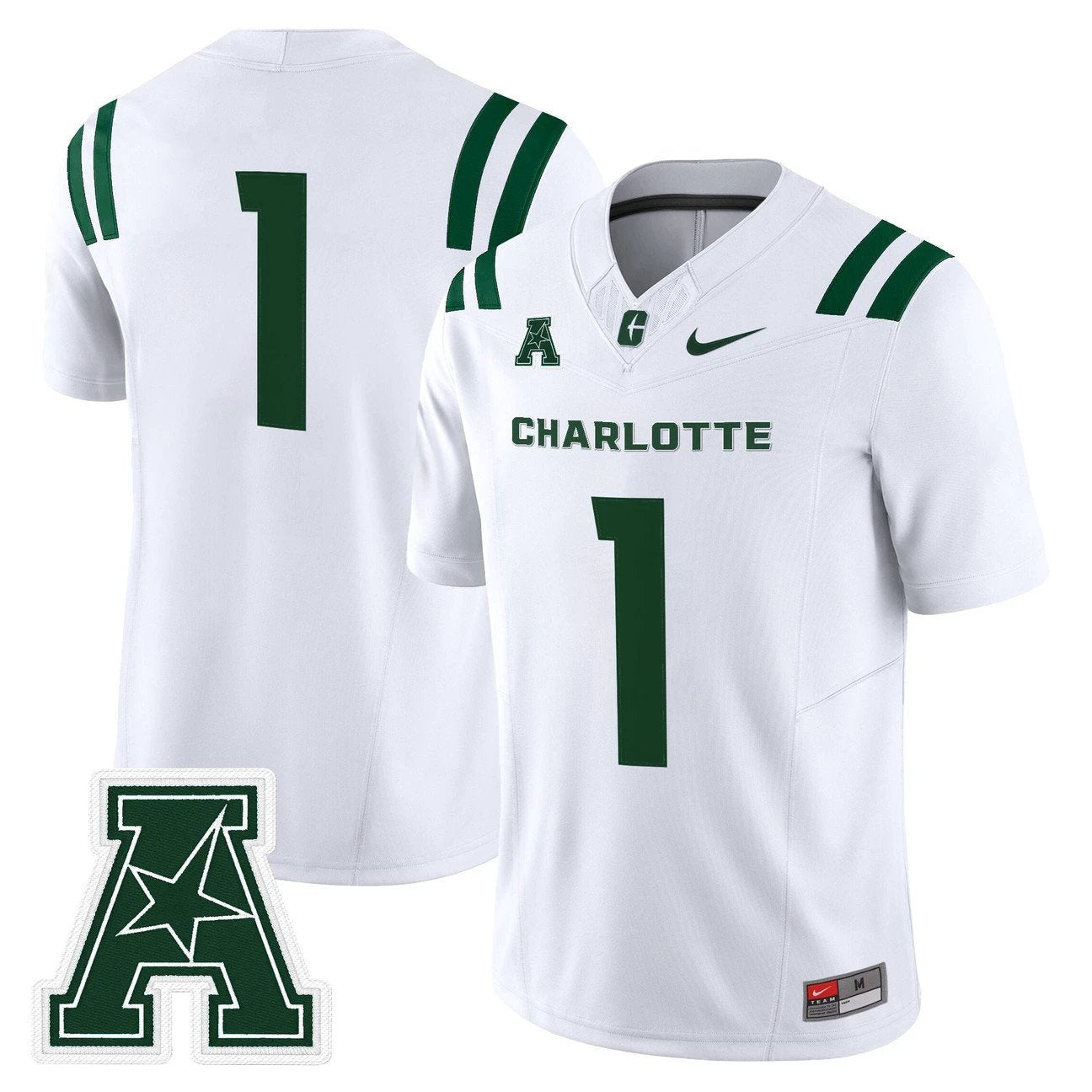 Team Jersey #1 Charlotte 49ers 2025 Vapor Limited Stitched by My Store NCAA Football Jerseys