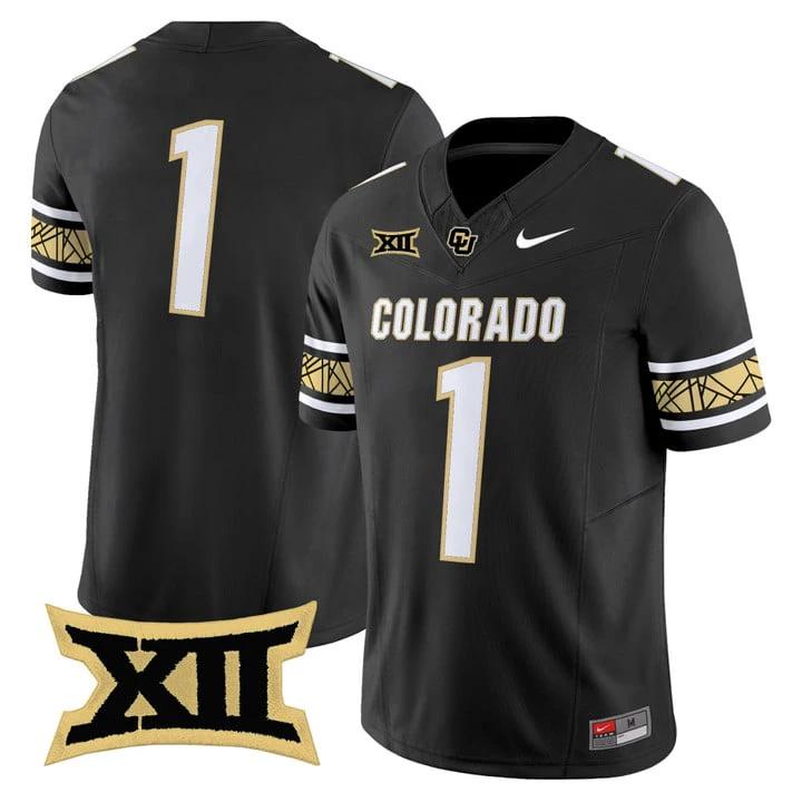 Team Jersey #1 Colorado Buffaloes 2025 Vapor Limited V2 Stitched by My Store NCAA Football Jerseys