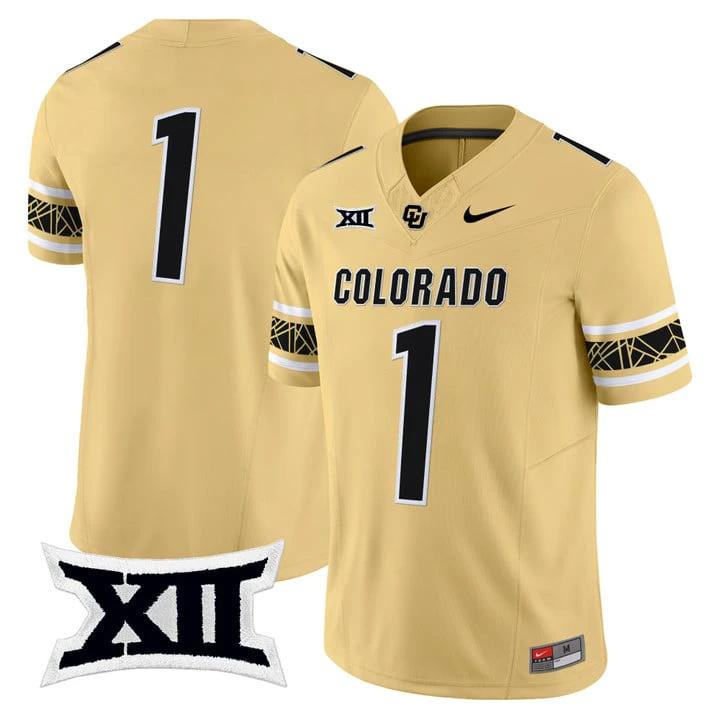 Team Jersey #1 Colorado Buffaloes 2025 Vapor Limited V2 Stitched by My Store NCAA Football Jerseys