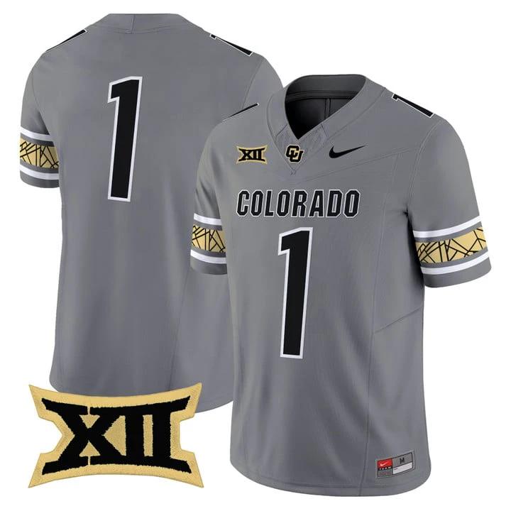 Team Jersey #1 Colorado Buffaloes 2025 Vapor Limited V2 Stitched by My Store NCAA Football Jerseys